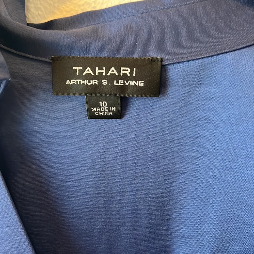 Tahari Periwinkle Wrap Dress - Picture 6 of 10